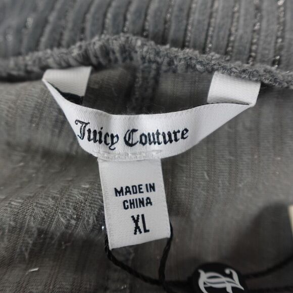 Juicy Couture Womens Grey Ribbed Metallic Thread X-Large - Picture 9 of 11